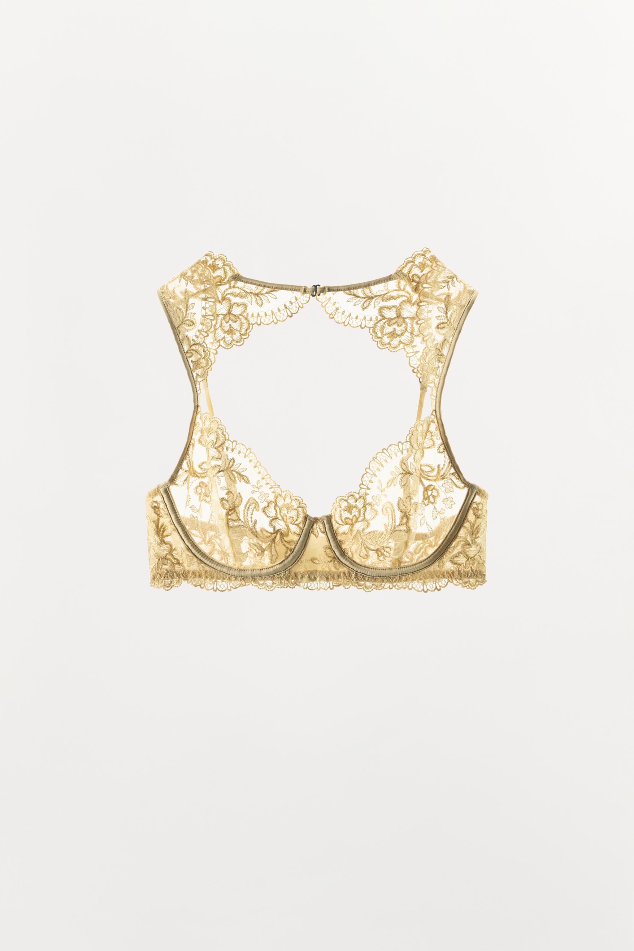 EMBROIDERED FLORAL UNDERWIRE BRA